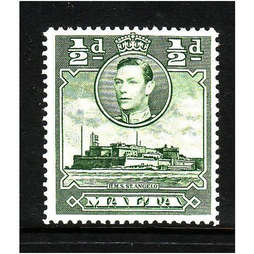MALTA 1938 SG 218 1/2d GREEN M / MINT#3