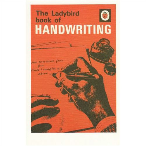 Postcard Ladybird Book of Handwriting Cover 1968 Tom Gourdie