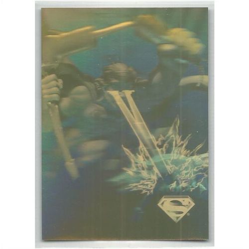 SUPERMAN HOLO SERIES ' GOLD series ' card # 14 ( 1996 )