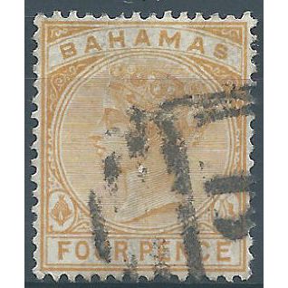Bahamas 1884 SG53 4d Deep Yellow Fine Used .. ..