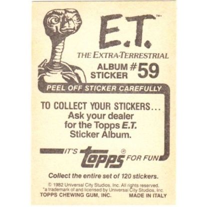 1982 Topps ET Album Sticker # 59