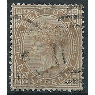 Bermuda 1880 SG19 1/2d Stone Wmk Crown CC Good/Fine Used ..