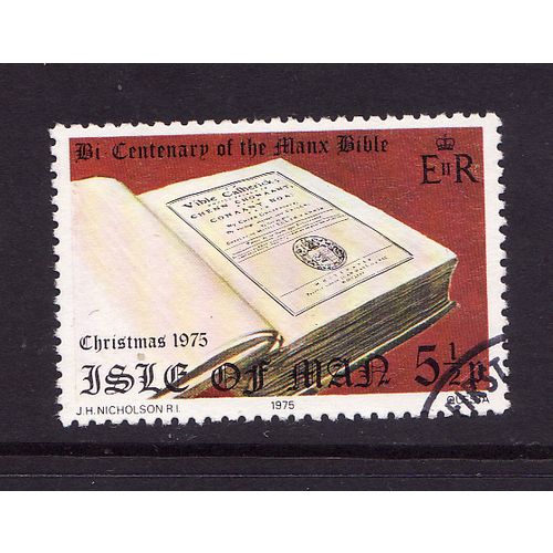 1975 Isle of Man, Manx Bible, Fine Used Stamp SG 71