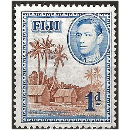 Fiji 1938 SG250 1d Brown & Blue Mounted Mint ..