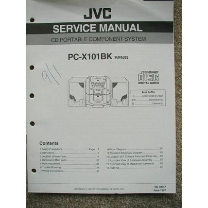JVC PC-X101BK Service manual