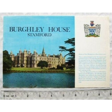 1971 leaflet Burghley House, Stamford, Home of the Marquess of Exeter