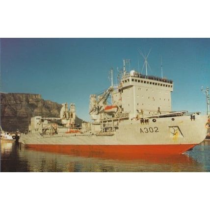 SAS Outeniqua Ship Rare Sanae South African Naval Base Limited Edition Postcard