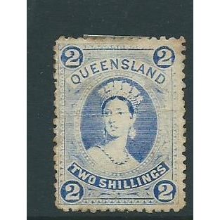 australia states queensland sg157 thick paper unused but creased and toned
