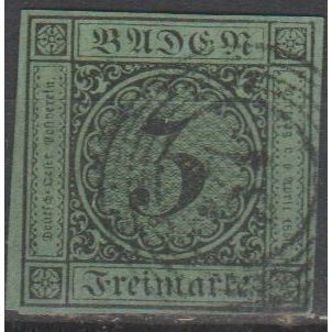 Mi 6 used 1853 Baden Cat € 10
