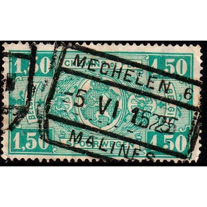 Belgium 1923 Railway Parcelpost 1,50Fr Used Stamp Spoorwegen