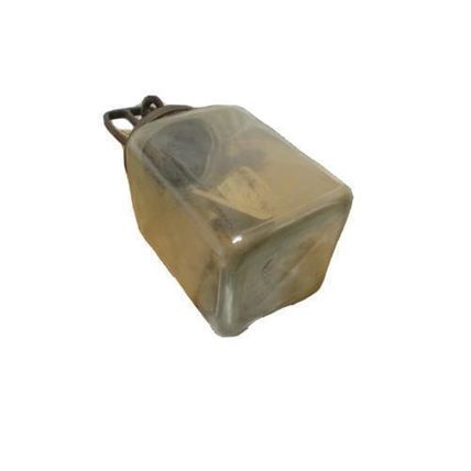 Vintage 1930s 4 Quart Butter Churn Metal Crank Wood Paddles Square Glass Jar