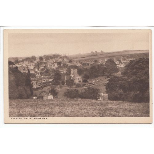 Avening from Ridgeway Gloucestershire Postcard Local Publisher E S Fowles