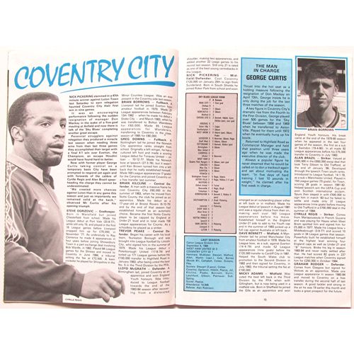 1985-86 WEST HAM UNITED v COVENTRY CITY (Very Good Condition - No Writing)