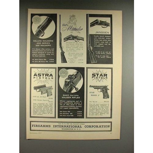 1957 FI Mauser Matador Janssen Astra Sako Star Gun Ad!