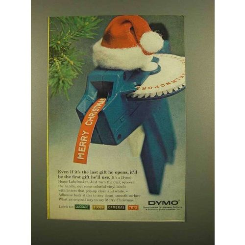 1965 Dymo Home Labelmaker Ad - Last Gift He Opens