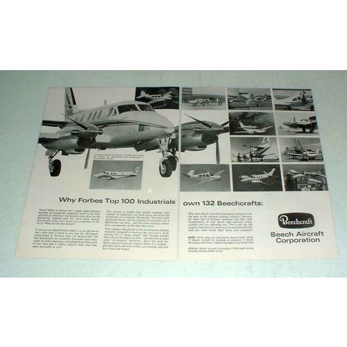 1968 Beechcraft King Air Plane Ad - Top Industrials Own