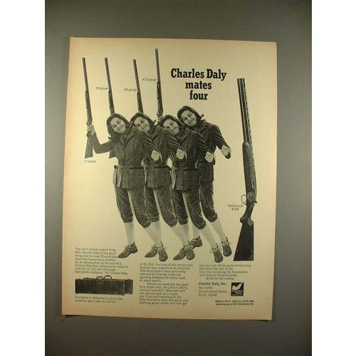 1968 Charles Daly Shotgun Ad - 12, 20, 28, 410 Gauge
