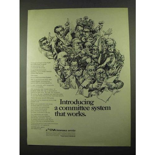 1969 CNA Insurance Ad - A Committee System Works