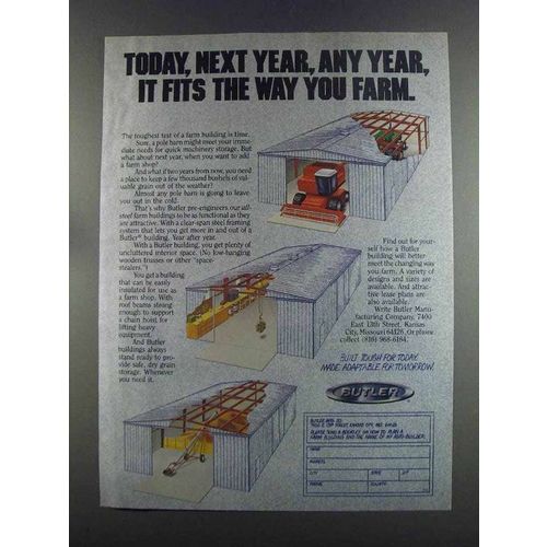 1982 Butler Buildings Ad - Fits The Way You Farm
