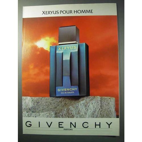 1986 Givenchy Xeryus Cologne Ad - Pour Homme