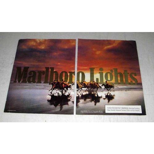 1994 Marlboro Lights Cigarettes Ad - Cowboys