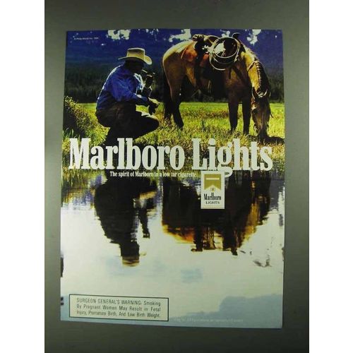 1994 Marlboro Lights Cigarettes Ad - Marlboro Man