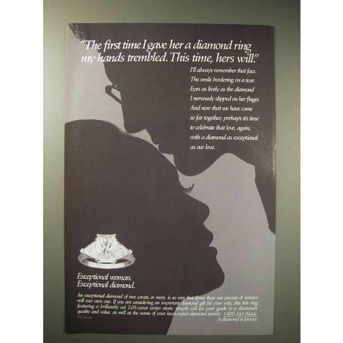 1994 De Beers Diamond Ad - My Hands Trembled