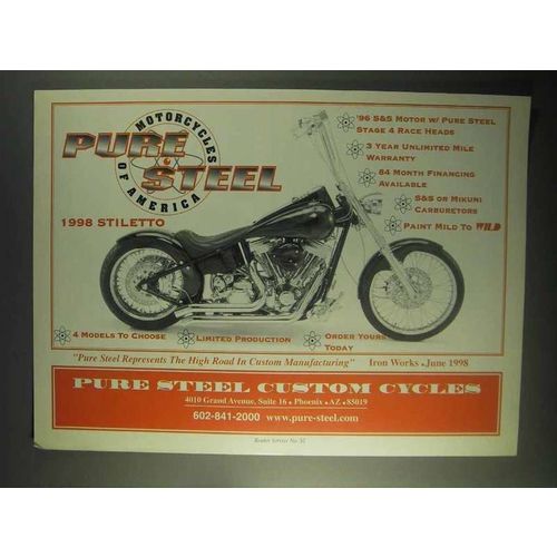 1998 Pure Steel Stiletto Motorcycle Ad