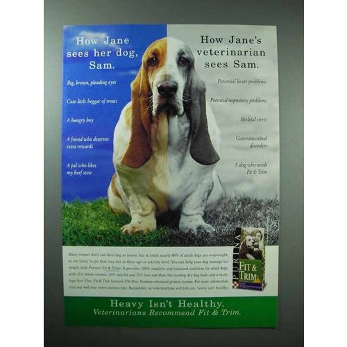 1998 Purina Fit & Trim Dog Food Ad - How Jane Sees