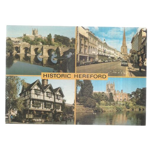 HEREFORD, multiview. unused postcard by J. Salmon #