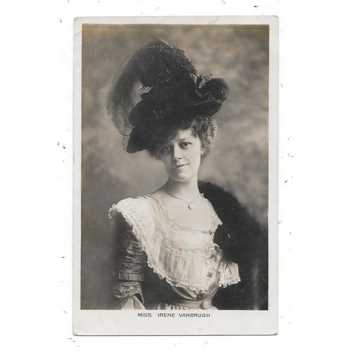SUPERB REAL PHOTOGRAPHIC POSTCARD ACTRESS MISS IRENE VANBRUGH POSTED 1906 (2766)