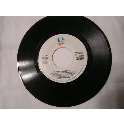 Teresa Brewer Promo 45-CLASSIC MEDLEY #1/JIMMY DORSEY MEDLEY STEREO