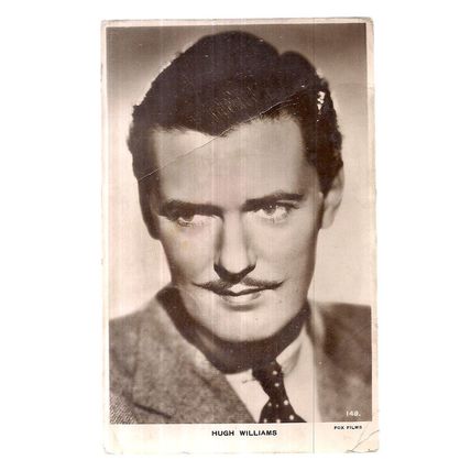 HUGH WILLIAMS film star unused vintage postcard RP =
