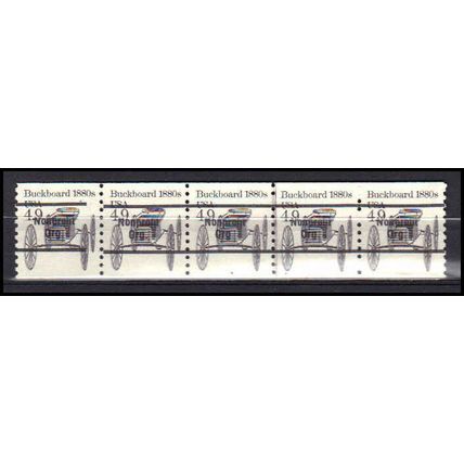 2124a 4.9c Buckboard Very Fine MNH Dry Gum PNC 4/5 Gap 2L AA0296