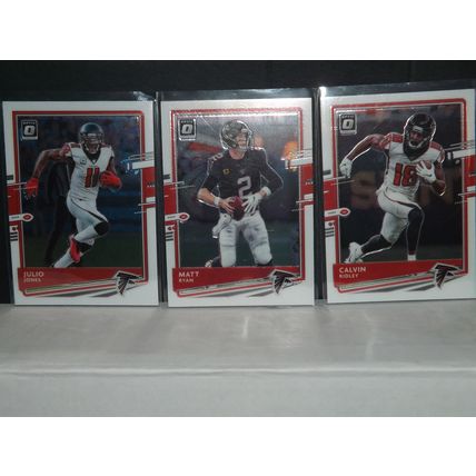 2020 Donruss Optic ATLANTA FALCONS x 3 - penny sleeved