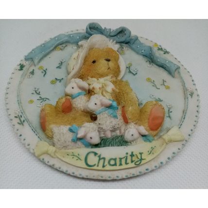 Cherished Teddies Charity Plaque 1994 Enesco Wall Hangable