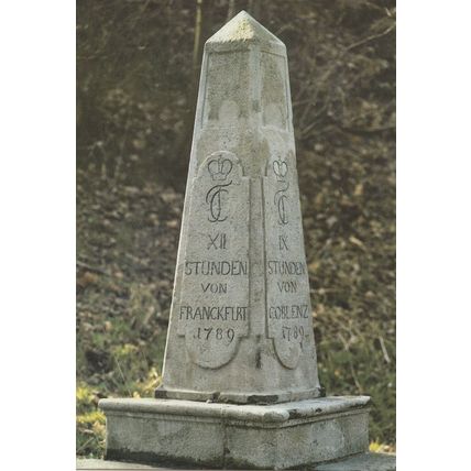Frankfurt Milestone Borne Meilenstein Bei Limburg German Postcard