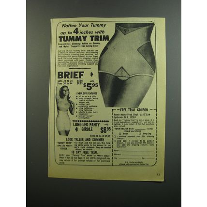 1973 Honor House Brief and Long-Leg Panty Girdle Ad - Flatten your tummy