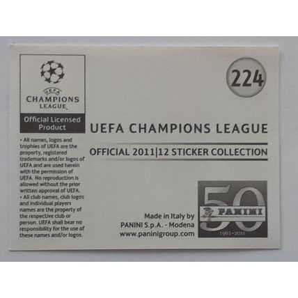 Panini UEFA Champions League 2011/12 Karim Benzema Real Madrid #224