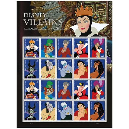 Walt Disney Villains Sheet of 20 Current Rate Postage Stamps Scott 5222