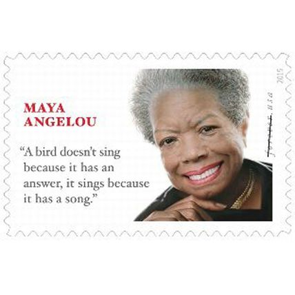 Maya Angelou Sheet of 12 Current Rate Postage Stamps Scott 4979