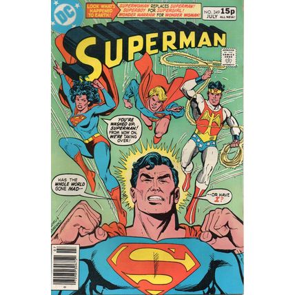 SUPERMAN #349 - DC COMICS (1980) PENCE COVER PRICE