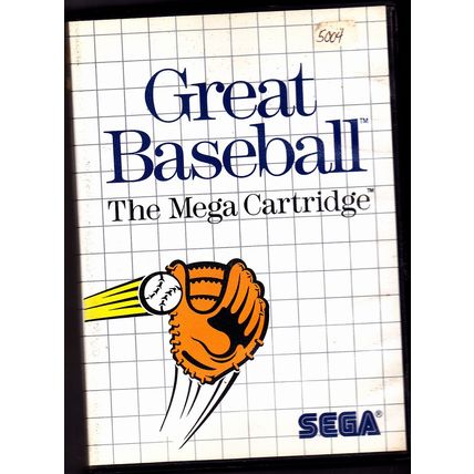 Great Baseball Sega Master 1987 Video Game - Complete - Good