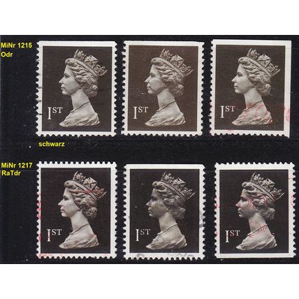 ENGLAND GREAT BRITAIN [1989] MiNr 1215,17 ex ( O/used ) [01] Machin div. Zähnung