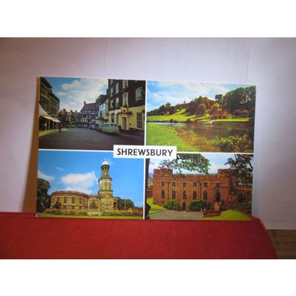 multiview, SHREWSBURY, SHROPSHIRE unused postcard PLC17629 =