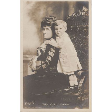 Mrs Cyril Maude & Child Old Postcard