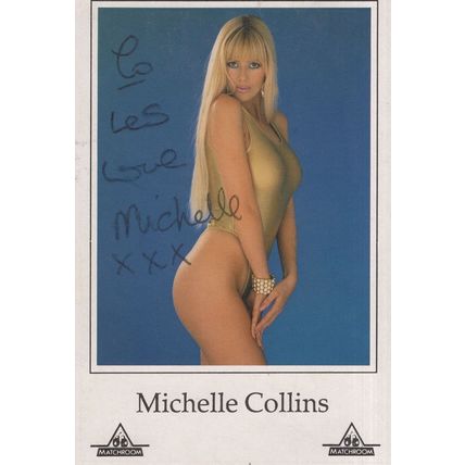 Michelle Collins Sexy Model Boxing TV Ringside Girl Hand Signed Photo