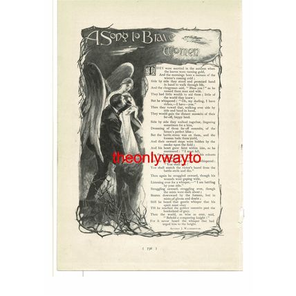 A Song To Brave Women, Illustrated Poetry, Book Illustration (Print),1902/3