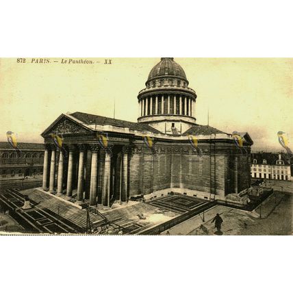 Paris, Le Pantheon, France, 872 LL, Postcard, c1920s