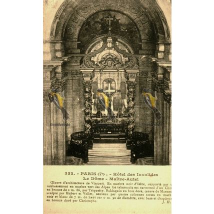 Paris, Hotel Des Invalides, Le Dome, France, 332 Hauser Postcard, c1920s